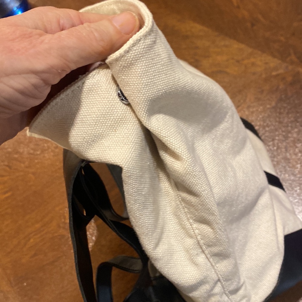 Deux Lux Demi Backpack Canvas Black Vegan Leather. - Picture 12 of 12